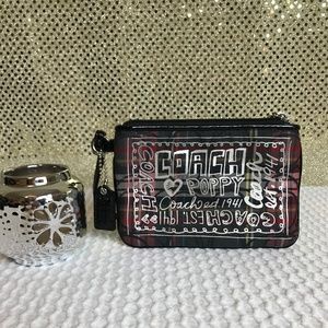 Coach Poppy Collection Tartan Wristlet